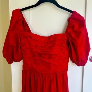 Reformation Rachelle Dress in Cherry